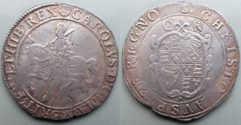 Charles I Tower mint halfcrown type 2a Charles I Tower mint halfcrown type 2a